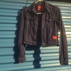 Rustic Denim - Denim Jean Jacket Cropped Indigo Blue Size Small